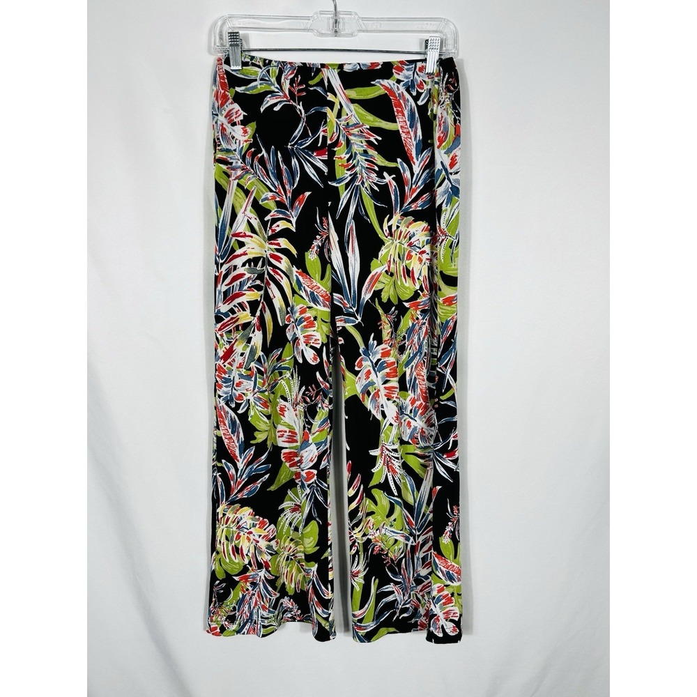 Womens Italian Italy Pull On Palazzo Pants Preppy Beach Tropical Size IT 42 US 6